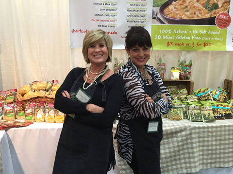 women at food trade show