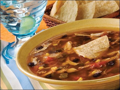 festive bowl of taco soup