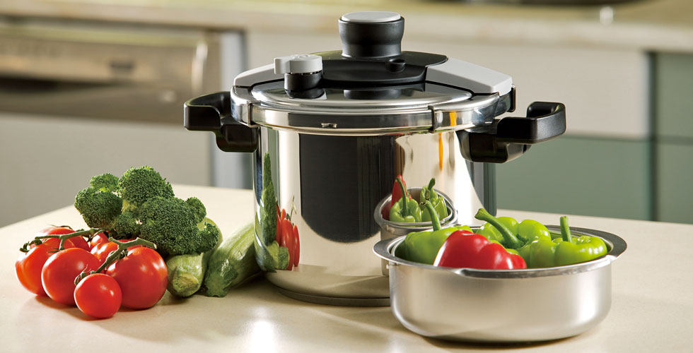 pressure cooker in kitchen